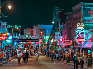 Beale Street at night